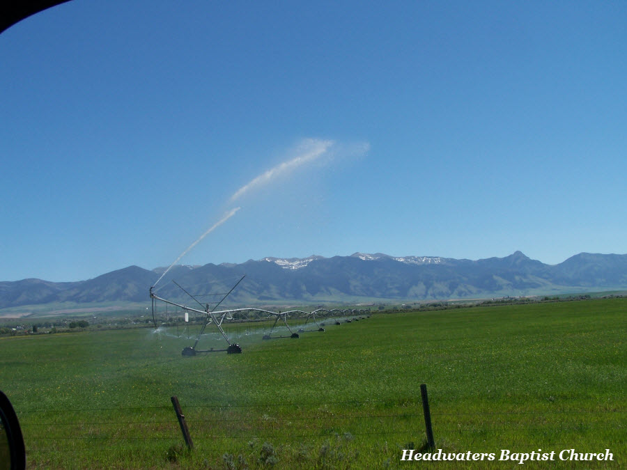 manhattan montana irrigation near bridger mountains