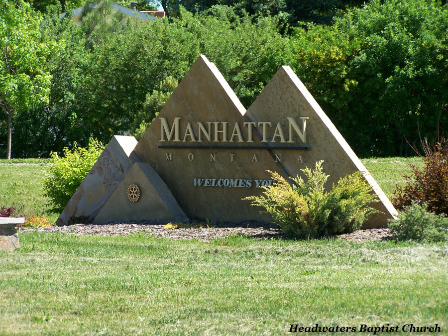manhattan montana welcome sign